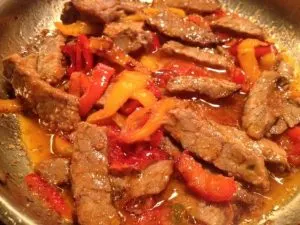 London Broil Leftovers with peppers 7
