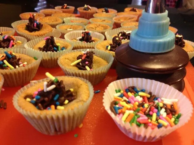 Mini Chocolate Chip Cookie Cupcakes