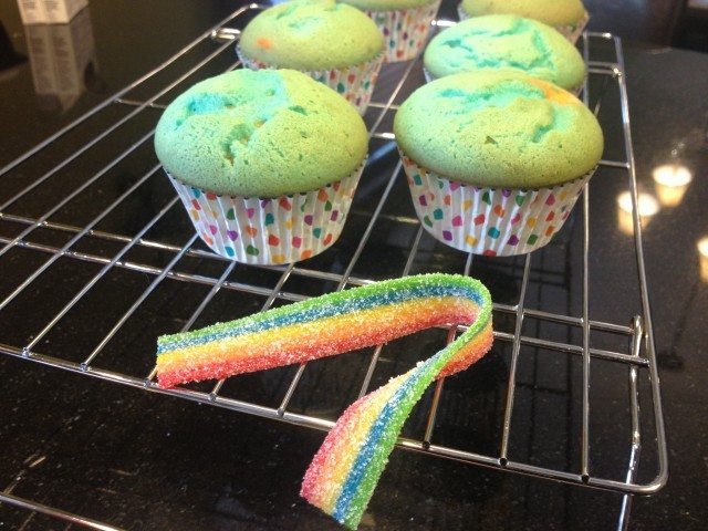 Rainbow Cupcakes with Airhead Xtremes 5