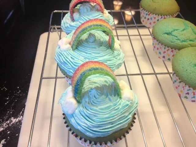 Rainbow Cupcakes with Airhead Xtremes 6