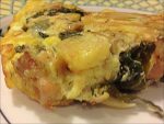 Frittata with Escarole and chicken sausage