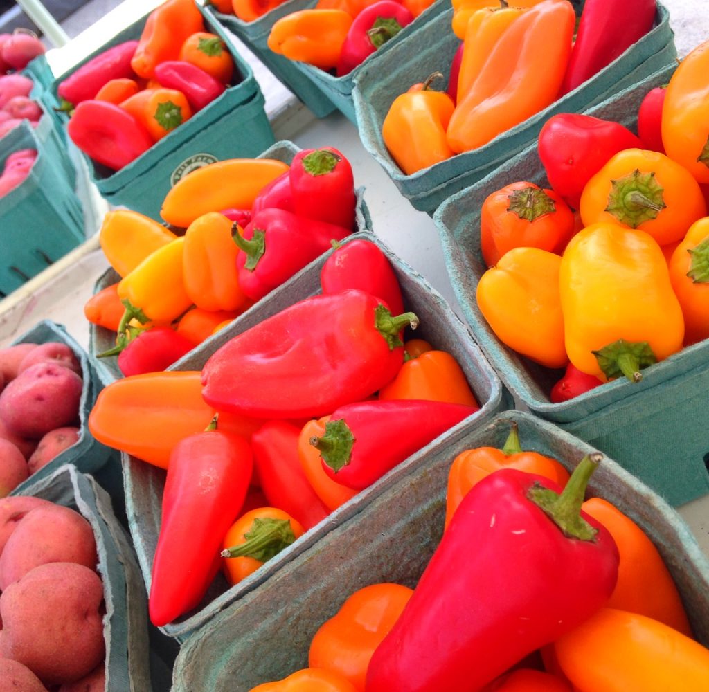 Farmers market mini peppers