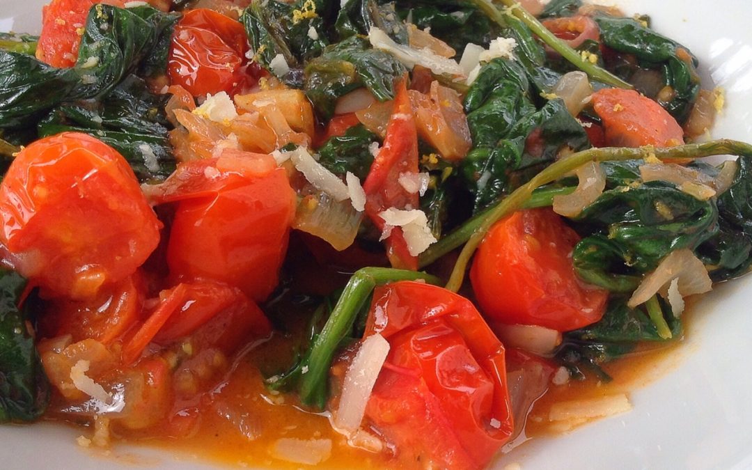 Baby Spinach and Tomato Saute