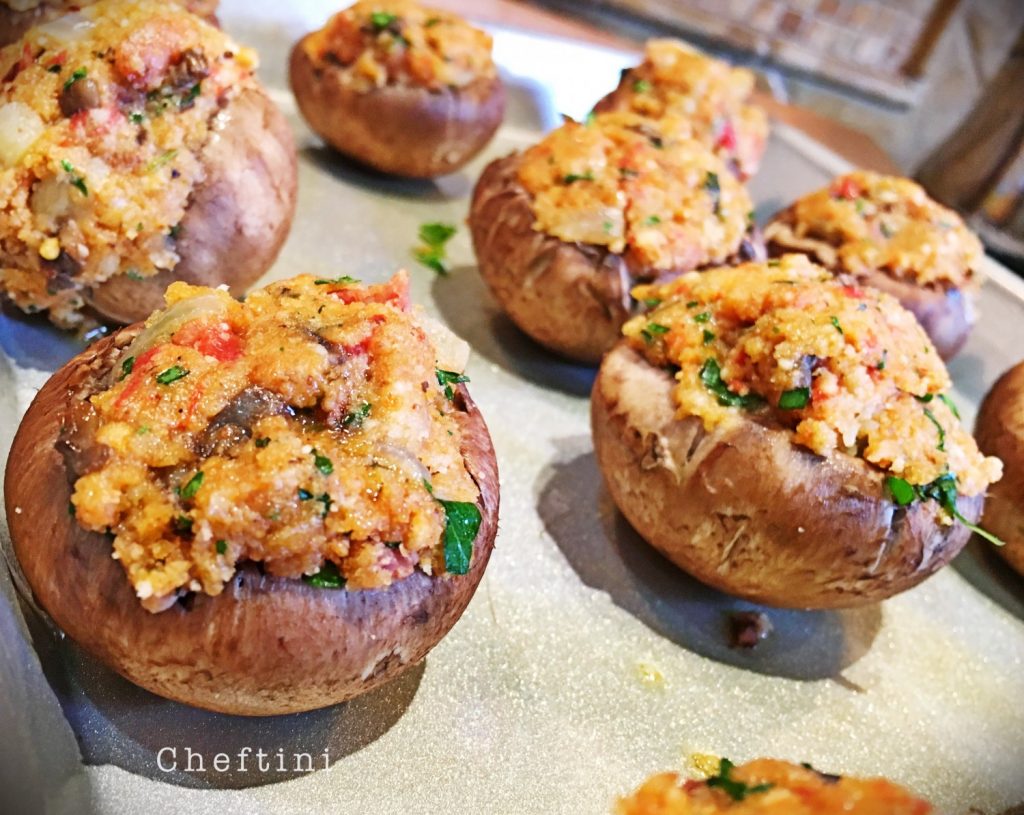 Baby Bella Stuffed Mushrooms Cheftini