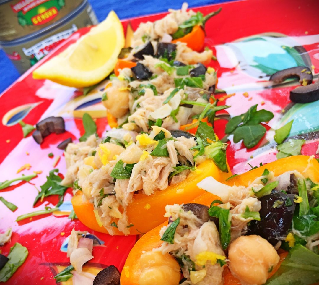 Italian Tuna Stuffed Mini Peppers Cheftini