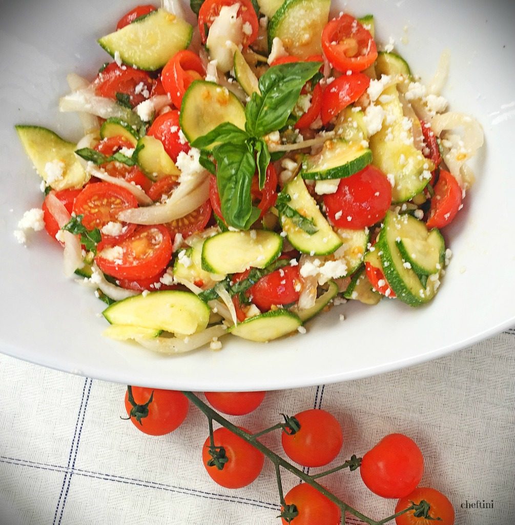 Tomato Zucchini Ricotta Salata Salad Logo