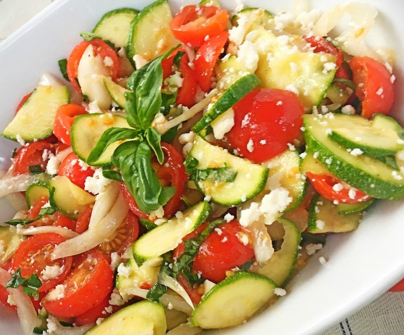 Tomato Zucchini Salad with Ricotta Salata