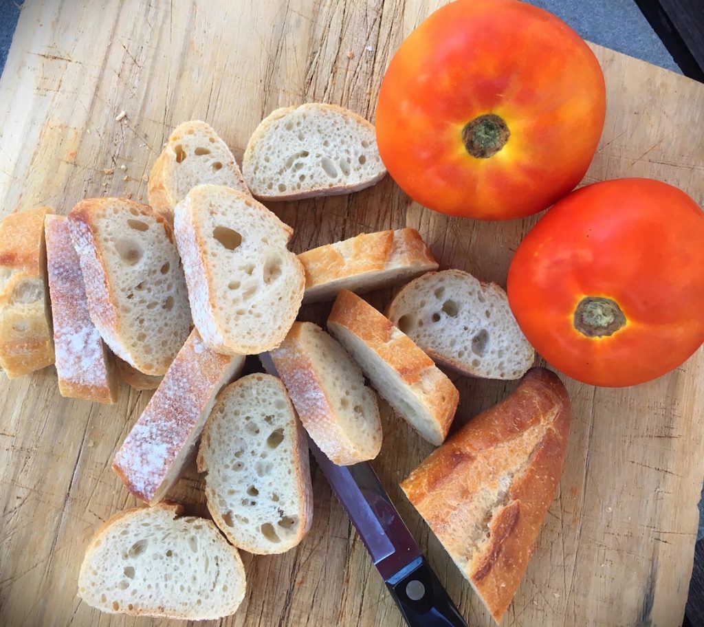 Heirloom Tomatoes and Baguette 