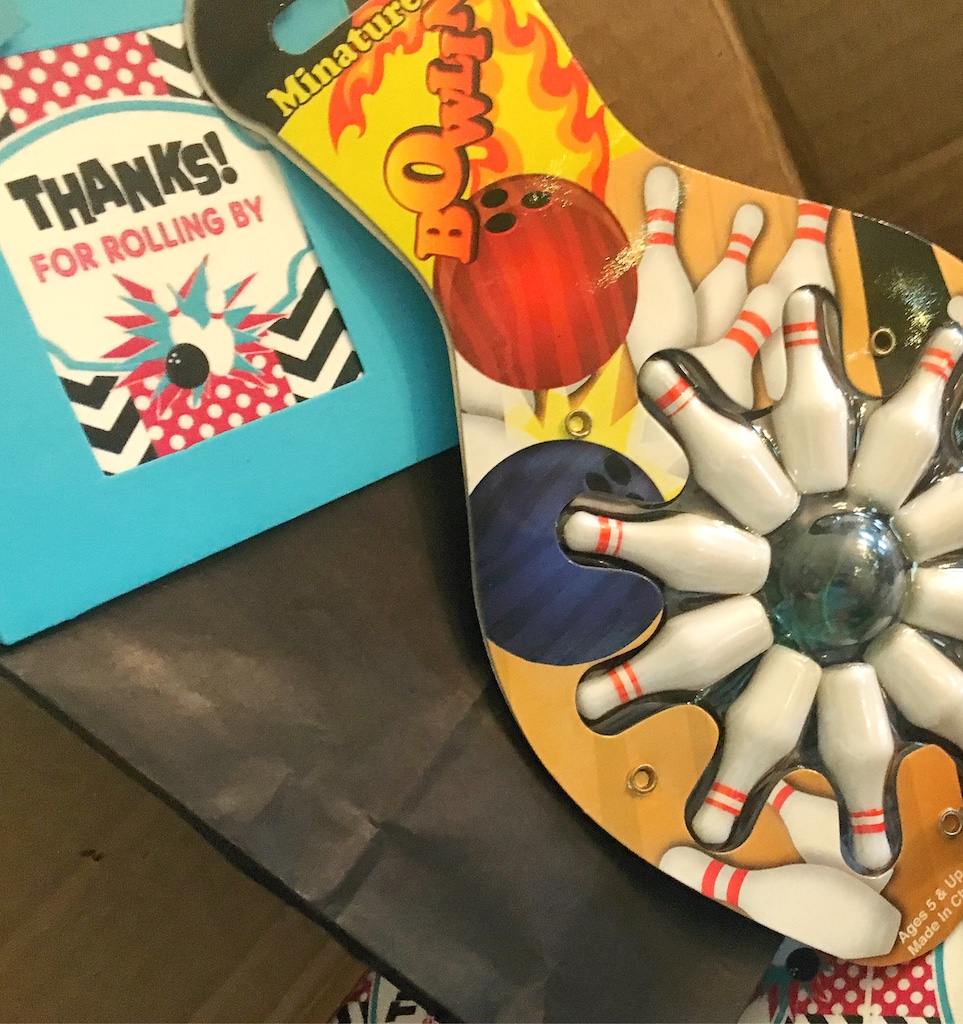 Bowling Bash Birthday Favor Bowling Bags