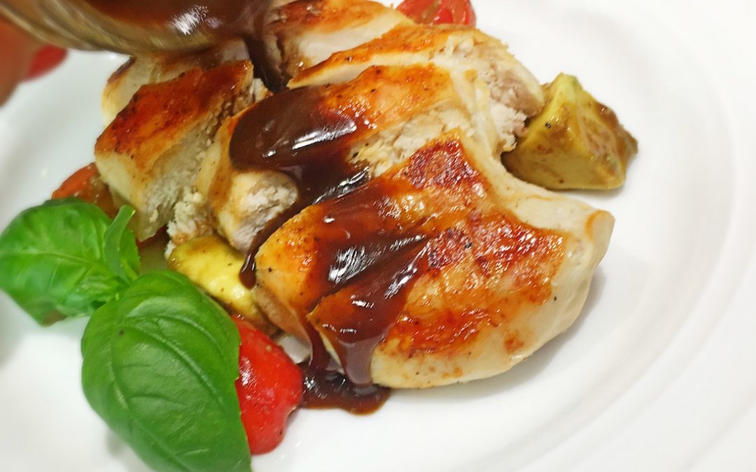 Paprika Spiced Grilled Chicken with Stoneground Mustard Balsamic Vinaigrette