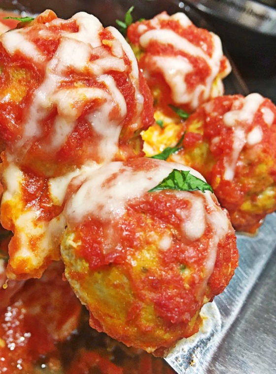 Chicken Sausage Meatball Parmesan Sliders Cheftini