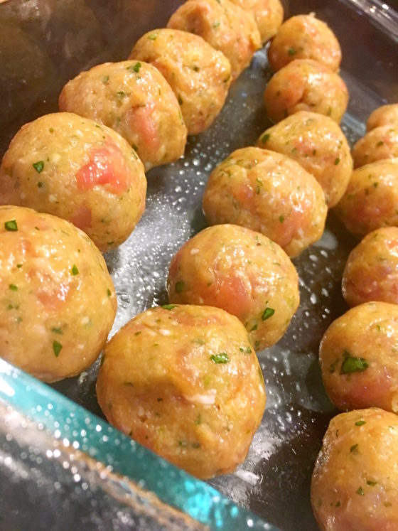 Chicken Sausage Meatball Parmesan Sliders Cheftini