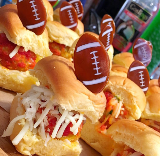 Chicken Sausage Meatball Parmesan Sliders Cheftini