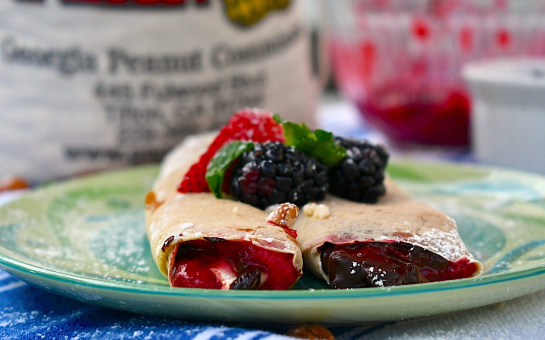 Get MILKED with these Chocolate Berry Filled Peanut Milk Crepes