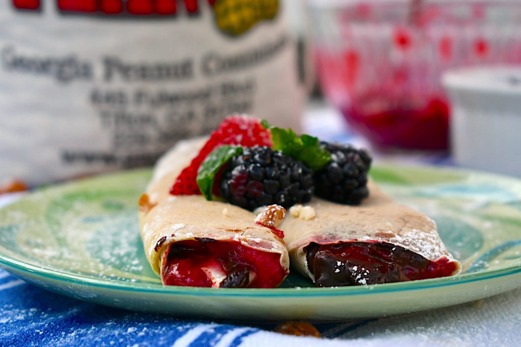 Get MILKED with these Chocolate Berry Filled Peanut Milk Crepes