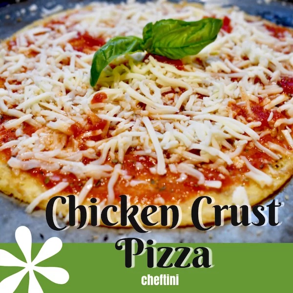 Pizza crust made with chicken