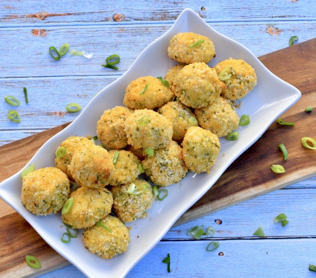 Broccoli Cheddar Mashed Potato Puffs Cheftini