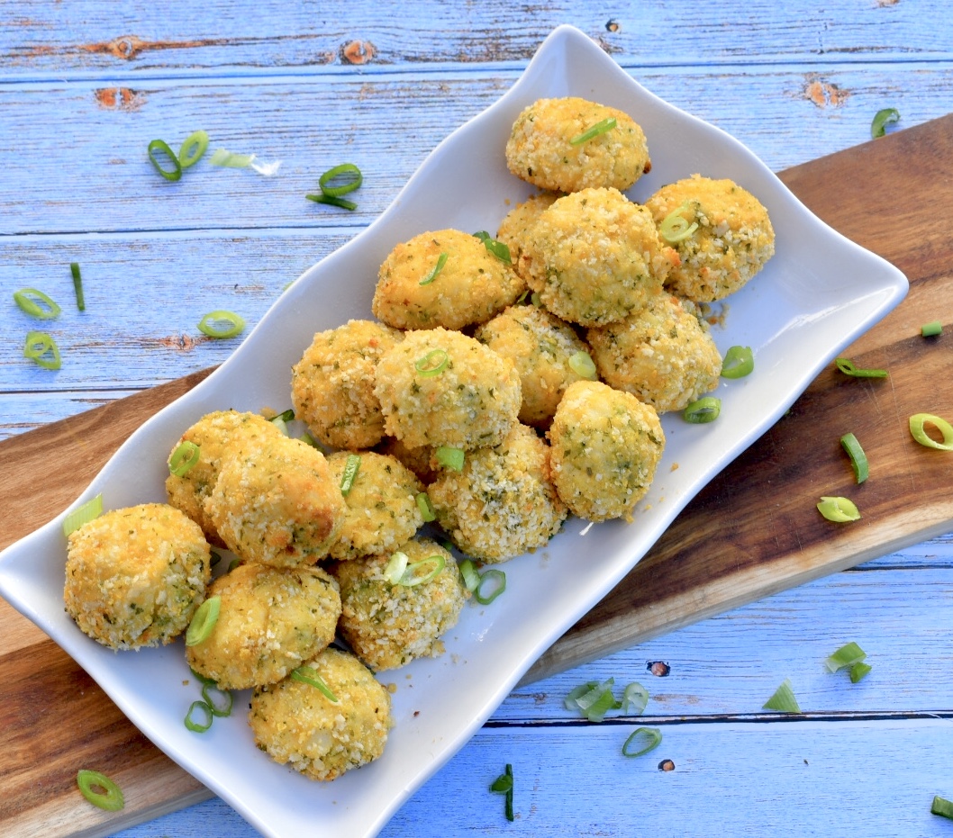 Broccoli Cheddar Mashed Potato Puffs
