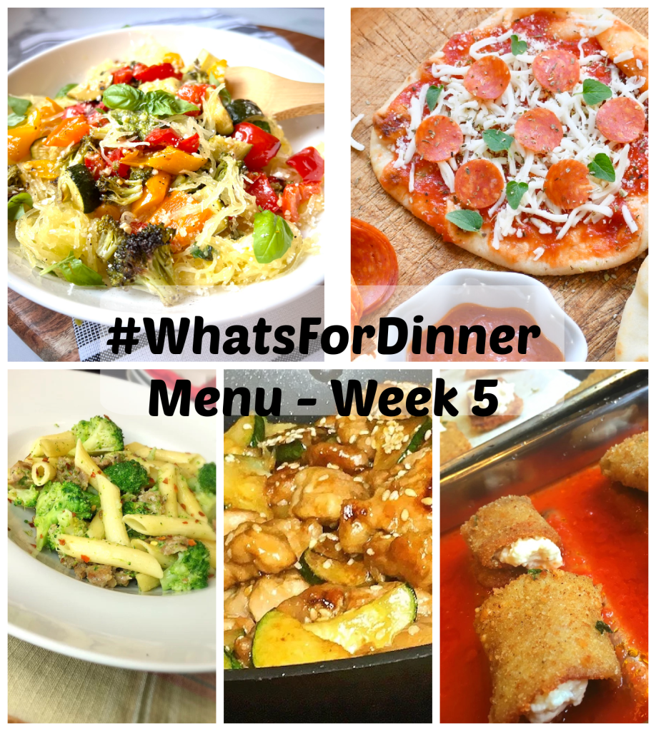 What’s For Dinner Weekly Menu 5