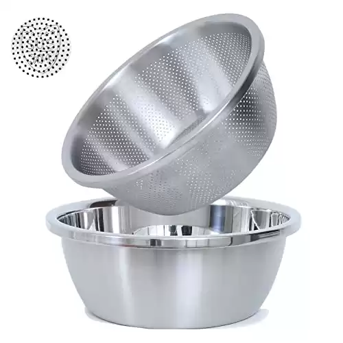 Stainless Steel Colander with Mixing Bowl